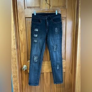 Joseph Ribkoff BLACK distressed jeans